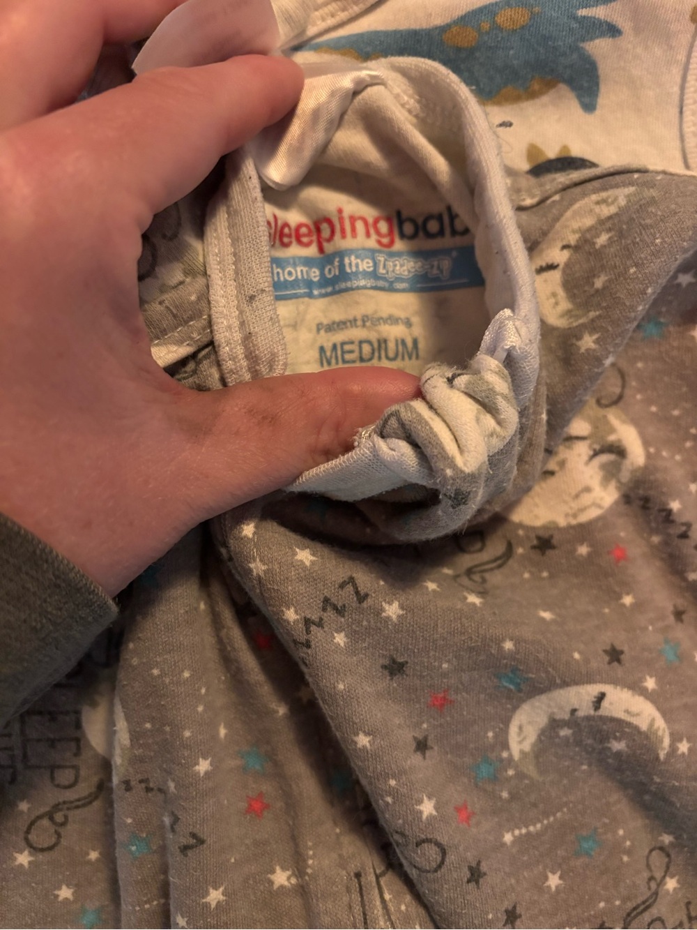 Transitional swaddle zipadee zip Baby Gray Moon & Stars Kids Pajamas bundle